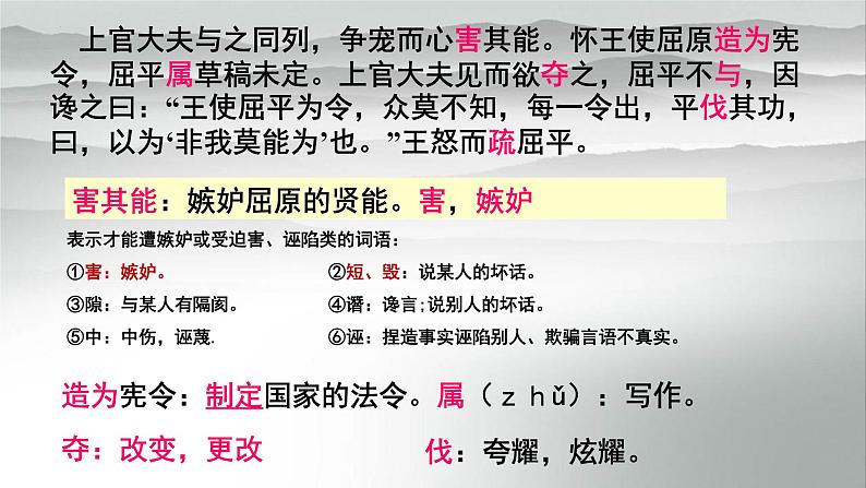 2022-2023学年统编版高中语文选择性必修中册9.《屈原列传》课件07