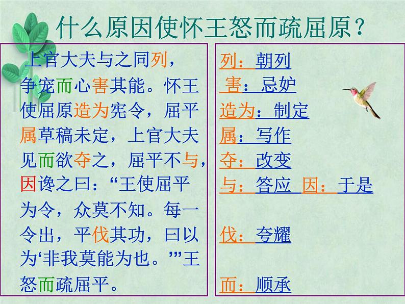 9《屈原列传》课件 2022-2023学年统编版高中语文选择性必修中册第7页