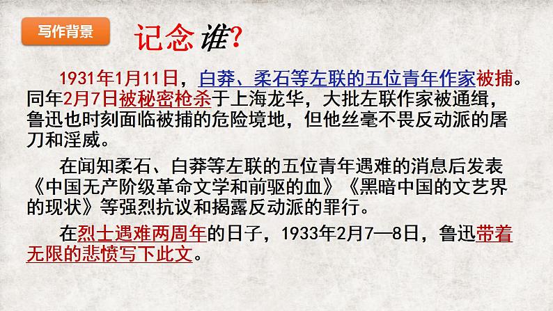 6.2《为了忘却的记念》课件2022—2023学年统编版高中语文选择性必修中册第3页