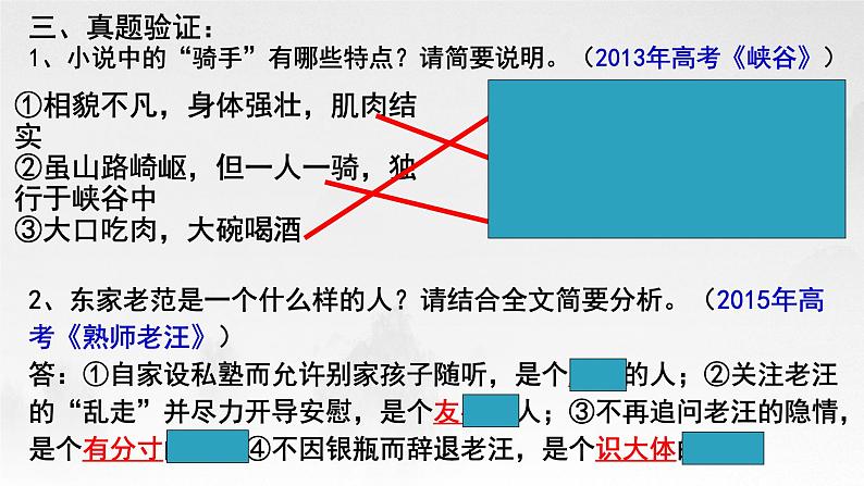 2023届高考语文复习-小说阅读之人物形象 课件第7页