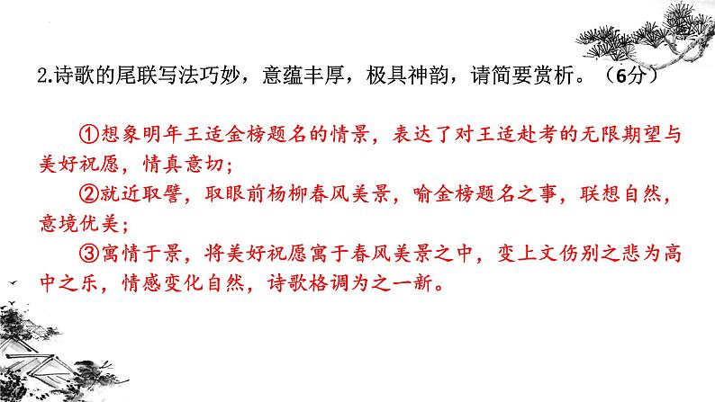 2023届高考语文复习-送别怀人诗鉴赏 课件第8页