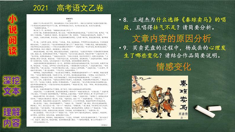 高考语文复习--2022年高考语文全国乙卷主观题评析（深挖文本  理解内容）课件PPT第4页