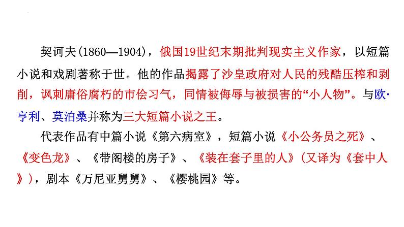 13.2《装在套子里的人》课件 2021—2022学年统编版高中语文必修下册03