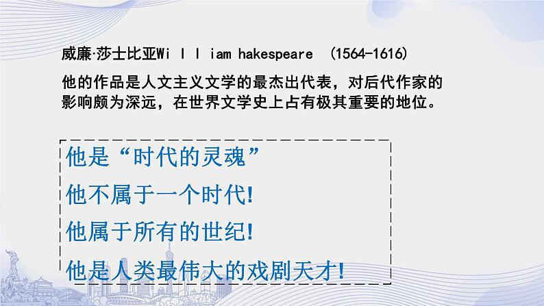 课时45_第二单元_6 哈姆雷特（节选） 莎士比亚（第一课时）-课件第5页