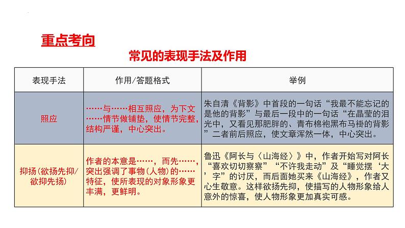 2023届高考语文一轮复习专项：现代文阅读之写作手法 课件第5页