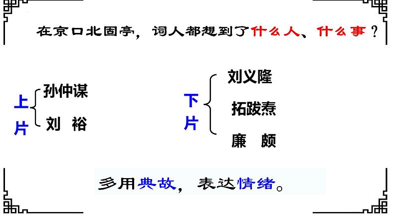 2022-2023学年部编版高中语文必修上册9.2 《永遇乐 京口北固亭怀古》课件08