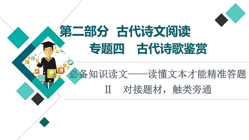 2022版高考语文一轮复习 第2部分 专题4 Ⅱ 对接题材，触类旁通课件PPT第1页