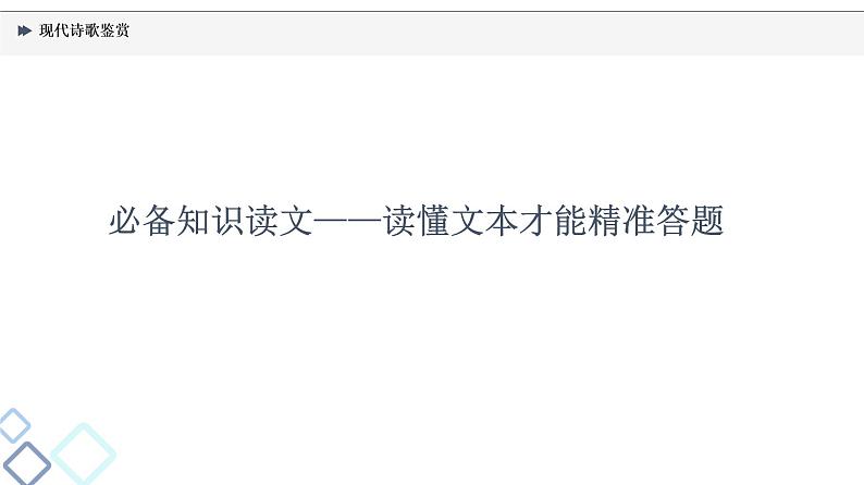 2022版高考语文一轮复习 第1部分 专题2 现代文阅读Ⅱ 现代诗歌鉴赏课件PPT03