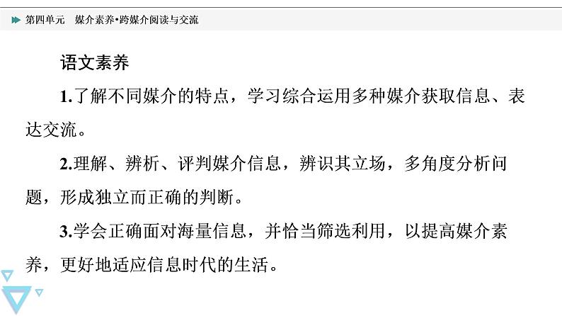 人教统编版高中语文必修下册第4单元　媒介素养•跨媒介阅读与交流课件+学案03