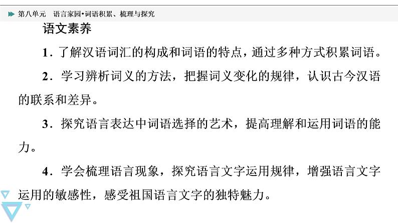 人教统编版高中语文必修上册第8单元语言家园•词语积累、梳理与探究课件+学案03