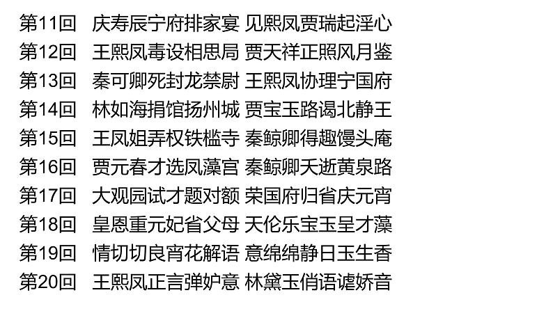 2021-2022学年部编版高中语文必修下册《红楼梦》之情节线索（二）课件06