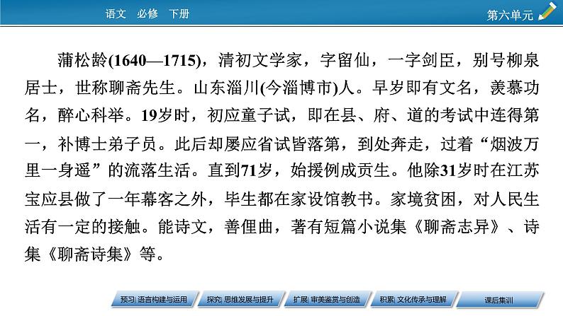 2021-2022学年部编版高中语文必修下册：14 促织　变形记（节选） 课件第6页