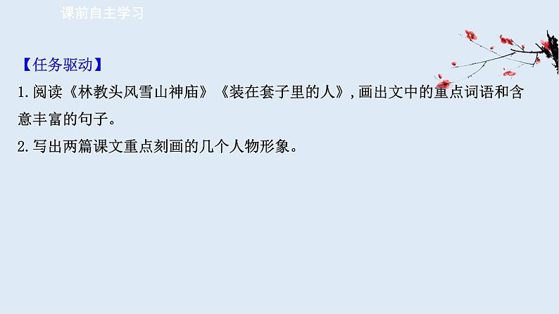 2021-2022学年部编版高中语文必修下册：13 林教头风雪山神庙　装在套子里的人 课件03