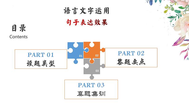 2023届高考语文复习语言运用题：句子表达效果 课件第1页