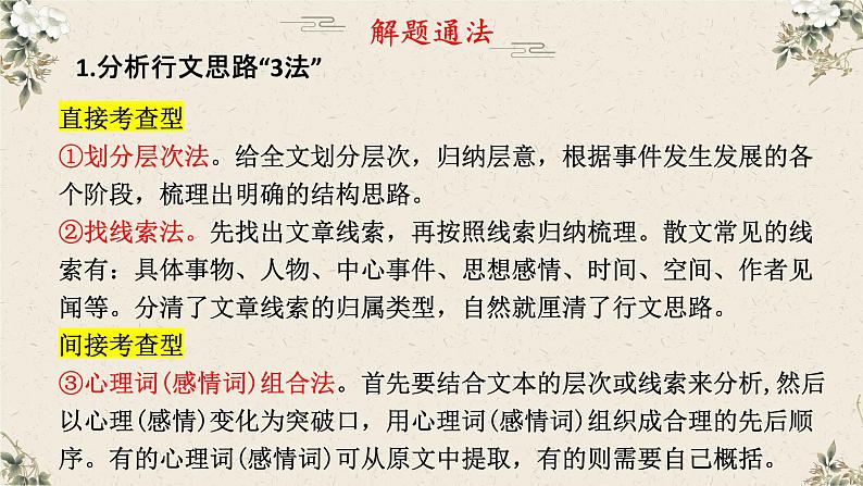 散文的结构思路-分析行文思路、线索、语段的作用 2023高中语文一轮复习课件PPT第7页