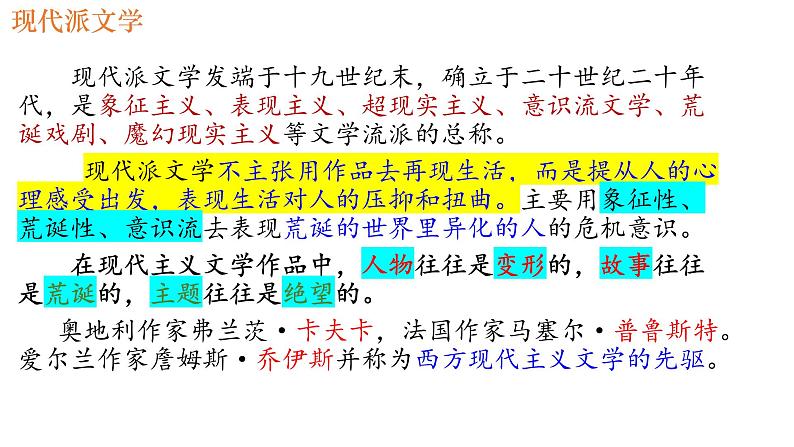 2021-2022学年高中语文部编版必修下册《变形记》课件第5页