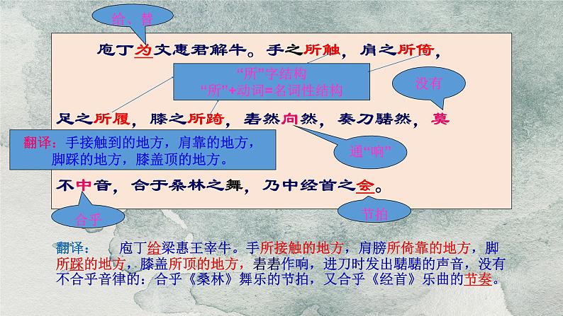 2021-2022学年高中语文部编版必修下册1-3《庖丁解牛》课件1第7页