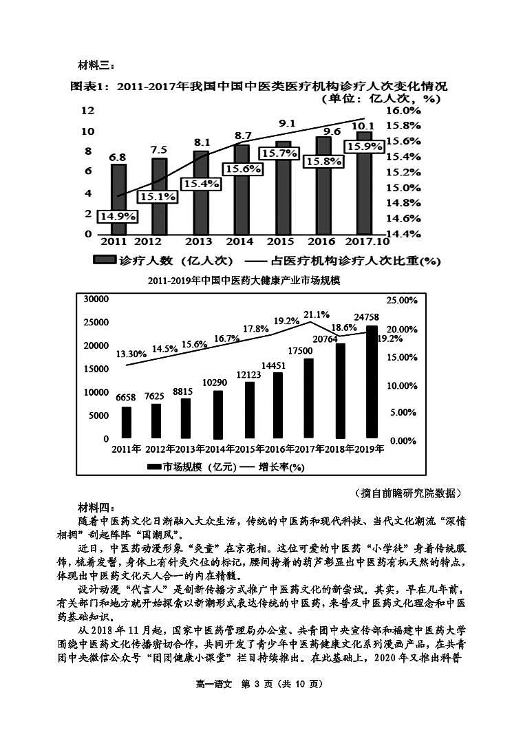 天津市五校2021-2022学年高一下学期期末学习成果认定语文试卷（PDF版）03