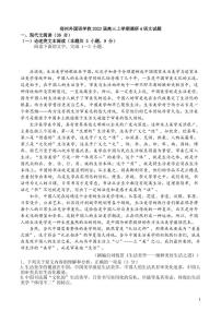 2023郑州外国语学校高三上学期调研考试（四）语文试题可编辑PDF版含答案