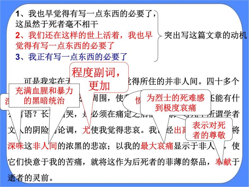 部编版高中语文选择性必修中册 6.1记念刘和珍君 课件+教案08