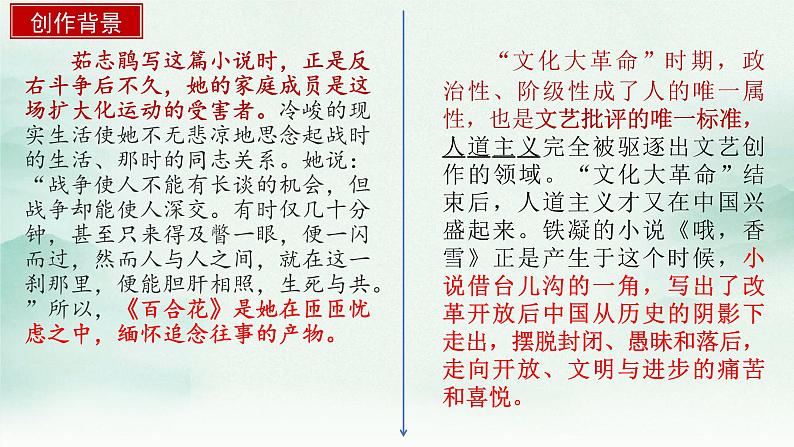 《百合花》《哦，香雪》群文阅读课件2022-2023学年统编版高中语文必修上册第7页