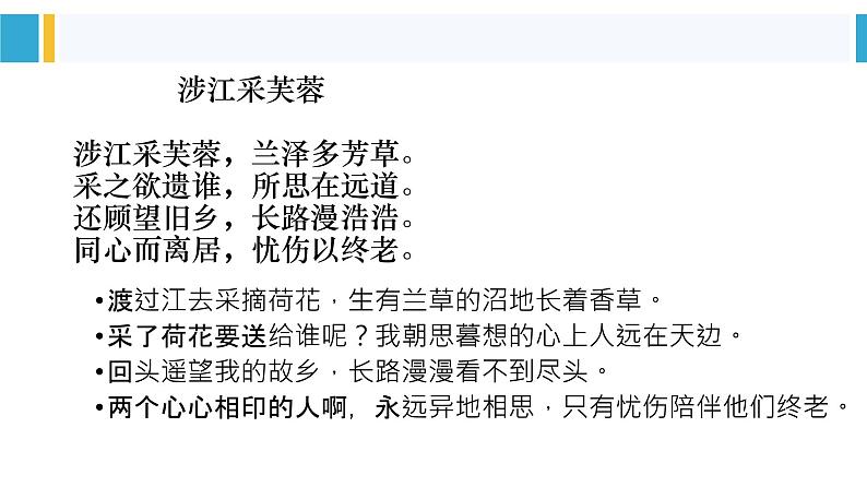 古诗词诵读《涉江采芙蓉》课件 2022-2023学年统编版高中语文必修上册05