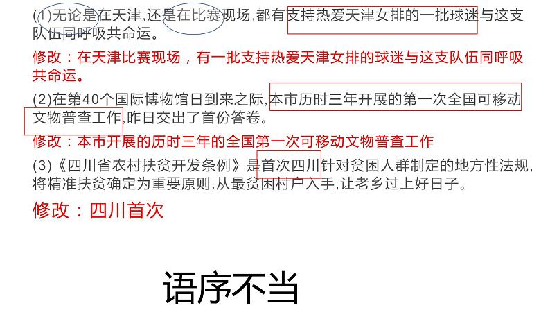 2023届高考语文复习之修改病句 课件第2页