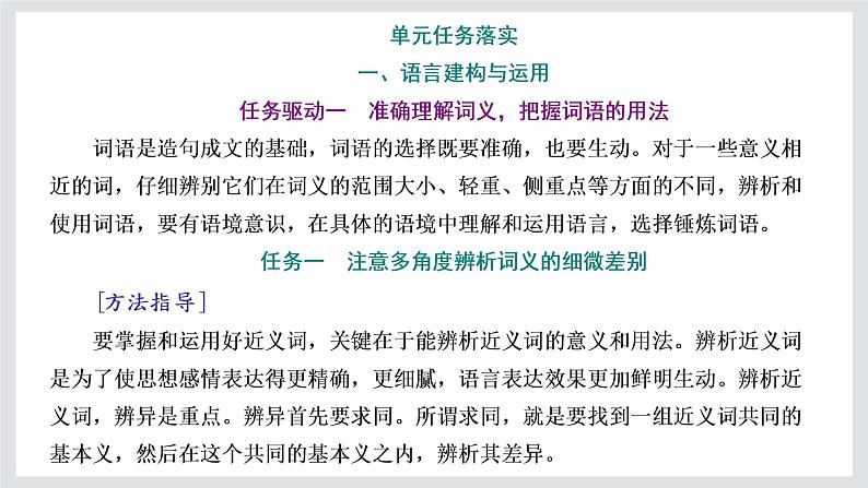 高一年级新教材部编版语文必修上册课件：第二单元 单元任务落实02