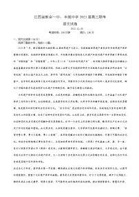 2022-2023学年江西省新余一中、丰城中学高三上学期11月联考语文试卷（word版）