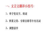 2023届高考语文复习：高考文言文翻译技巧 课件