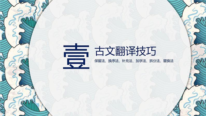 2023届高考语文复习：文言文翻译技巧+文化常识专项——补充学习假期自学课件03