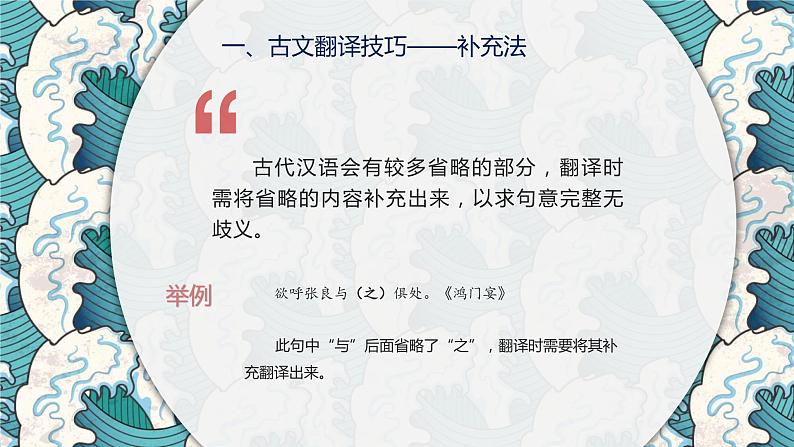 2023届高考语文复习：文言文翻译技巧+文化常识专项——补充学习假期自学课件06