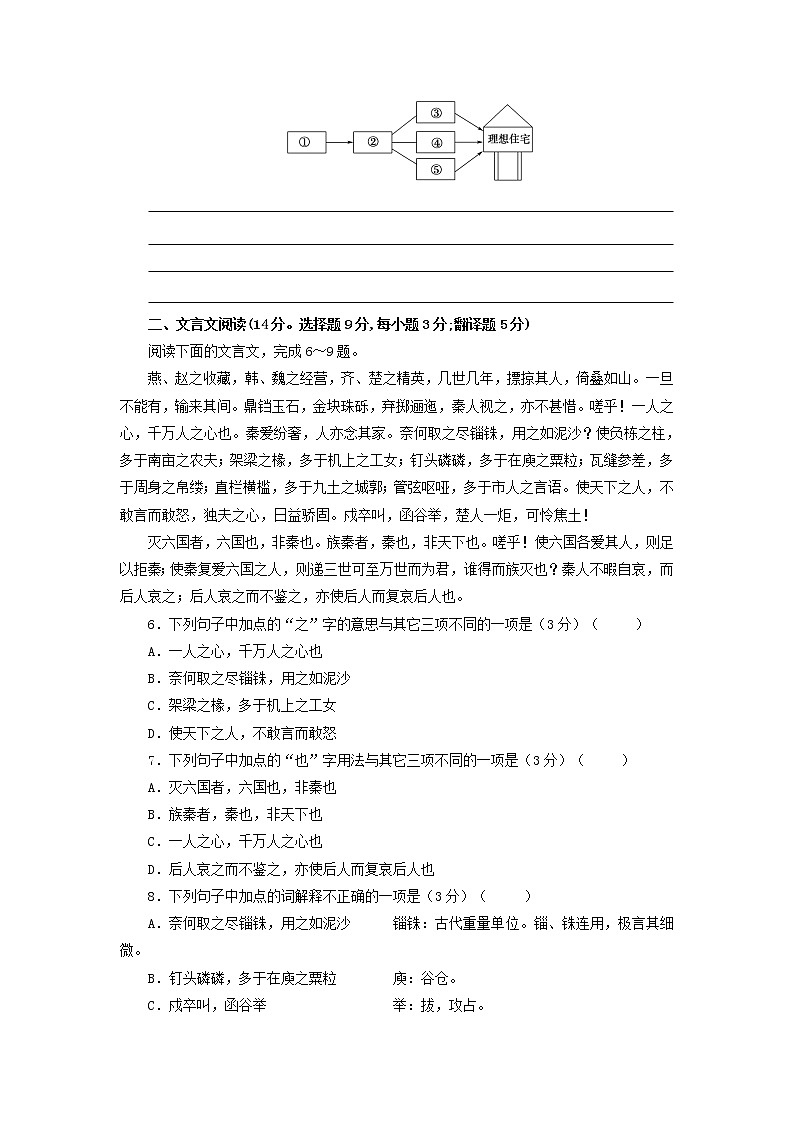 2021年湖南省普通高中学业水平考试合格性考试语文模拟试卷第2页