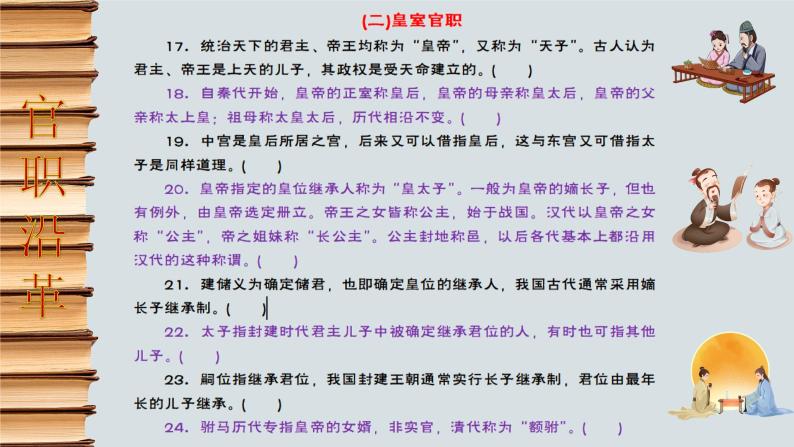 高考语文复习--  中国古代文化常识判断题六大类148道（课件）05