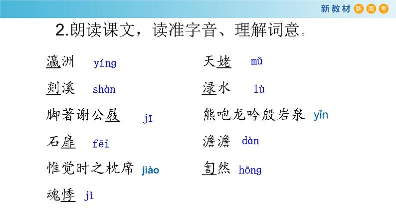 8. 梦游天姥吟留别&登高&琵琶行并序课件PPT第6页