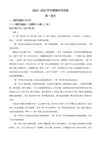 2022-2023学年湖南省宁乡市一中高一上学期期末语文试题（解析版）