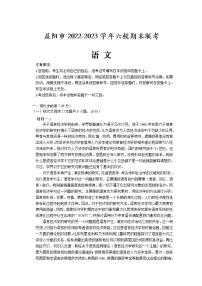 湖南省益阳市六校2022-2023学年高一语文上学期期末联考试卷（Word版附答案）