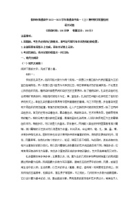 2022-2023学年河南省信阳市普通高中高一上学期期中语文试题（解析版）