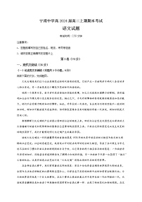 四川省凉山州宁南中学2022-2023学年高二上学期期末考试语文试题(含答案)