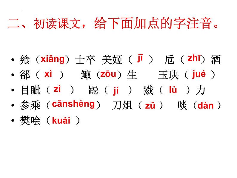 3《鸿门宴》课件 2022-2023学年统编版高中语文必修下册第3页