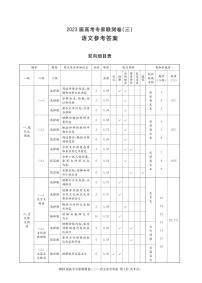 四川省2023届高三高考专家联测卷（三）语文试题