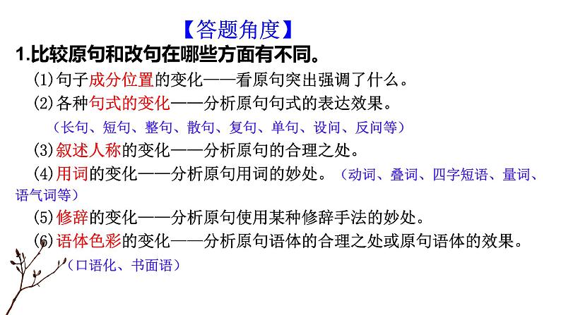 高考语文复习专题：比较赏析句子的表达效果 课件第7页