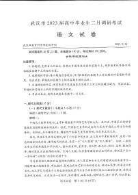 湖北省武汉市2022-2023学年高中毕业生二月调研考试 语文试题及答案