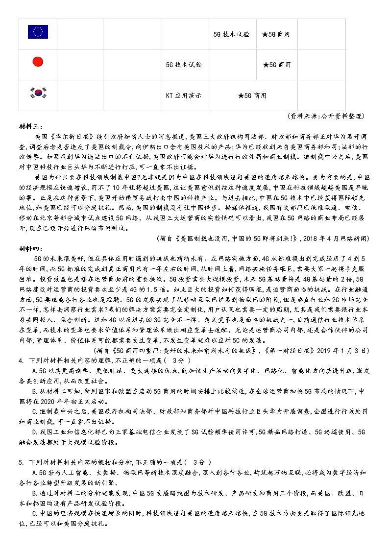 2023年高考语文模拟考试卷（含答案）4第3页