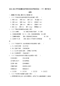 2021-2022学年新疆克拉玛依市克拉玛依区高二（下）期中语文试卷