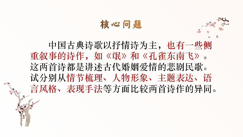 《氓》《孔雀东南飞并序》对比阅读课件2022-2023学年统编版高中语文选择性必修下册03