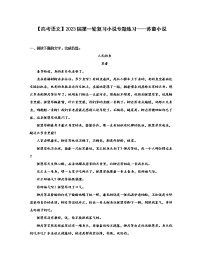 【高考语文】2023届第一轮复习小说专题练习——苏童小说（含解析）