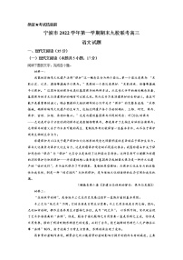 2022-2023学年浙江省宁波市效实中学九校高三上学期期末联考语文试题