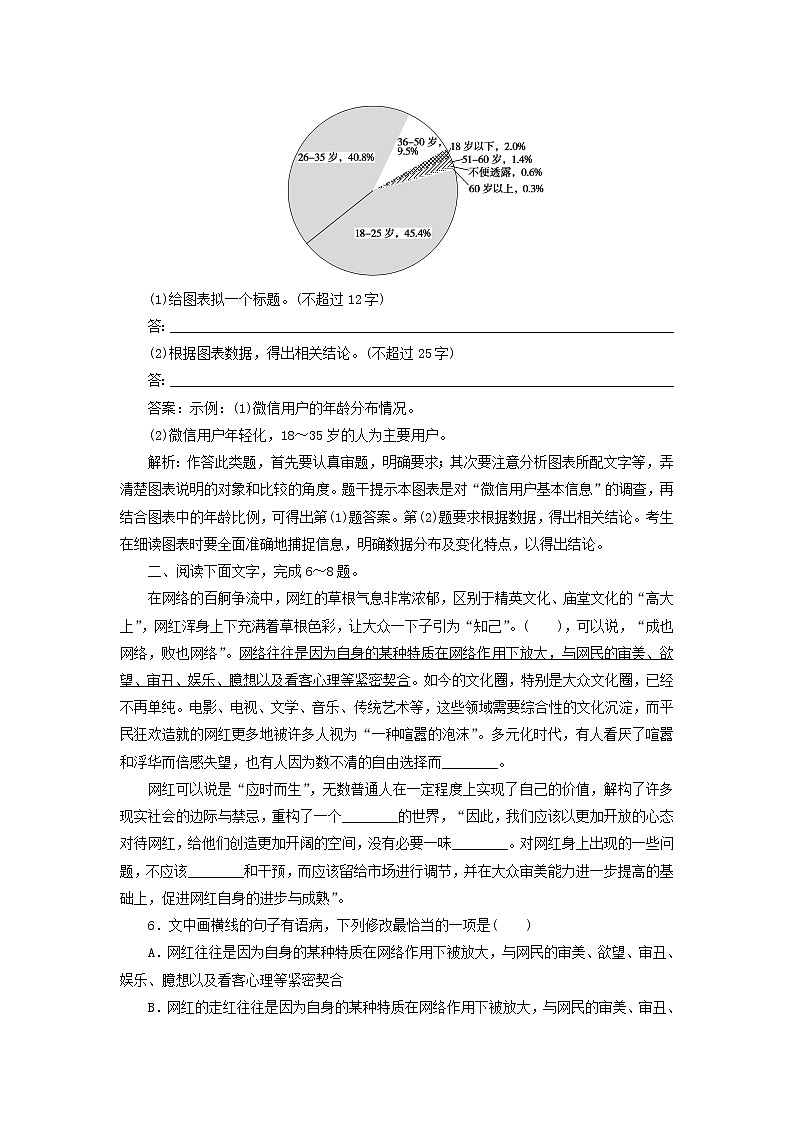 新高考语文2020版高考语文一轮复习全程训练计划天天练2新题型适应专练二含解析 61 95003