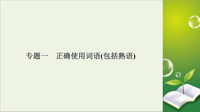 新高考语文2020版高考语文大一轮复习专题一正确使用词语包括熟语总课件 171第4页